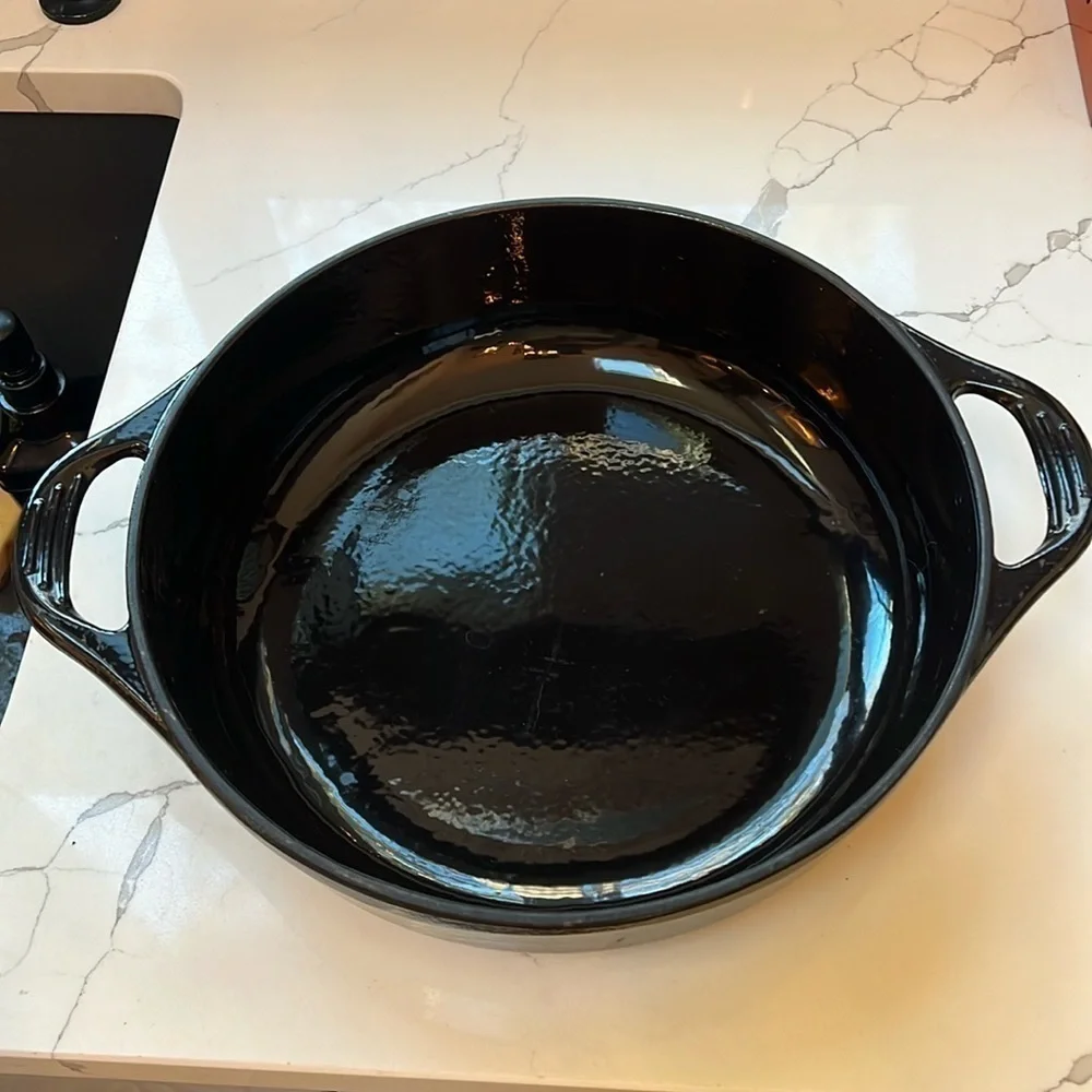 Dbk Daniel Boulud Kitchen Black 5.3 Qt Enameled Cast Iron Dutch Oven Pot Pan